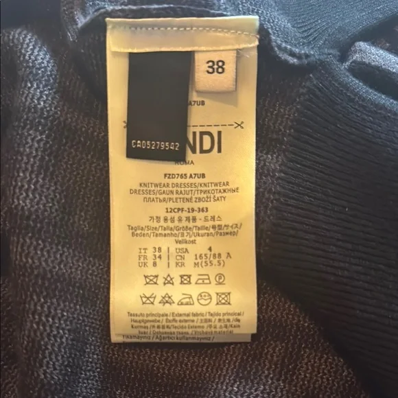 Fendi Sweater -Black and Grey Long Sleeve - Picture 7 of 7